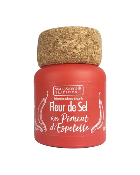 Havssalt i krus 130 g, Espelettepeppar